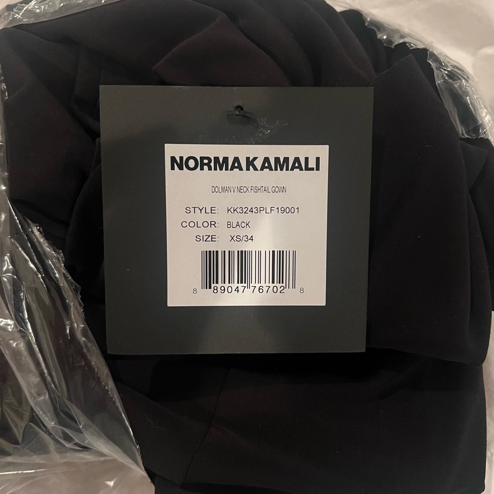 NWT Norma Kamali Dolman V Neck Fishtail Gown - Picture 7 of 7